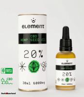 CBD масло 20%, КБД изолят, каннабидиол 6000 mg, конопляное HEMP SEED OIL, 30 ml