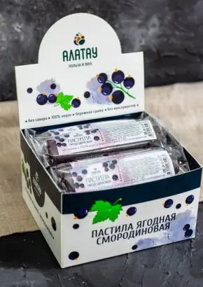 Пастила без сахара ягодная смородиновая 900 г