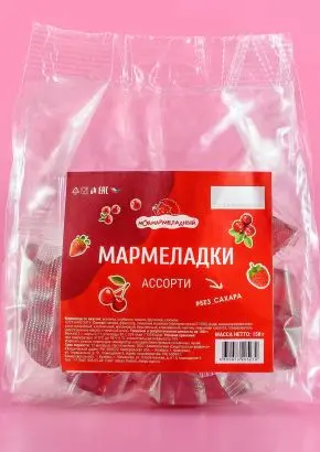 Мармелад без сахара ягодное ассорти, 150г