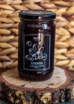 Клюква в сосновом сиропе, 350 мл