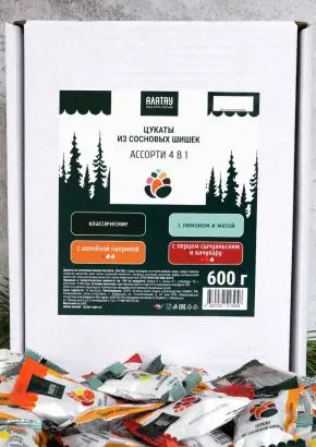 Цукаты сосновые Ассорти 4 вкуса, 600 г