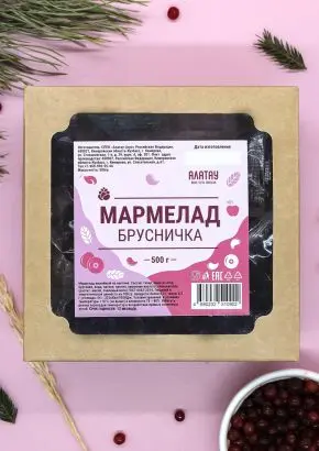 Мармелад ягодный Брусничный, 500 гр