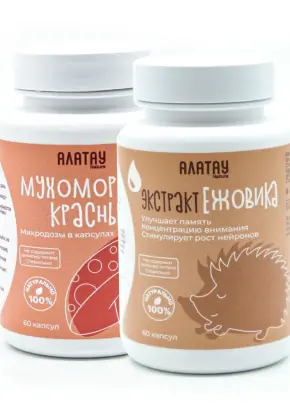 КОМБО «Мухомор и Ежовик»: экстракт ежовика и микродозинг из мухомора красного