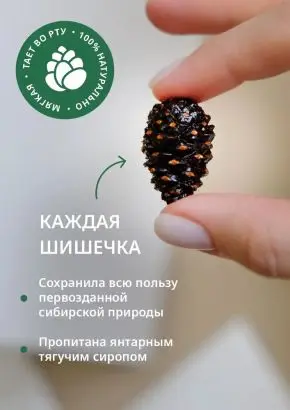 Цукаты из сосновых шишек на шпажке 25 г