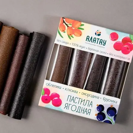 Пастила ягодная ассорти (без сахара) 180 гр