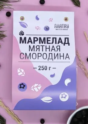 Мармелад ягодный Мятная смородина, 250 гр