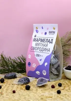 Мармелад ягодный Мятная смородина, 250 гр