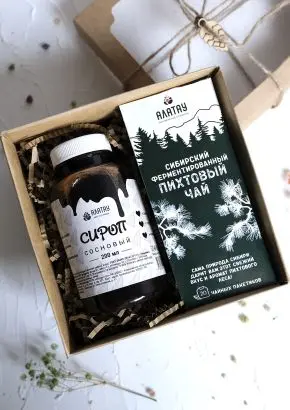 Подарочный набор «С сиропом» 2 в 1 (чай и сироп)