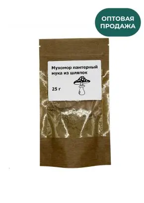 Мухомор пантерный (мука из шляпок), 25 г в упаковке, оптом
