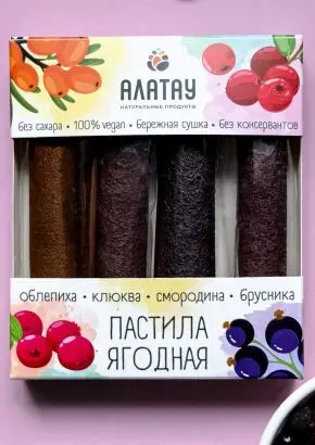 Пастила ягодная ассорти (без сахара) 180 г