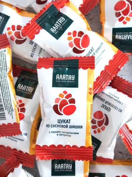 Цукаты сосновые АССОРТИ 4 вкуса, 600 гр