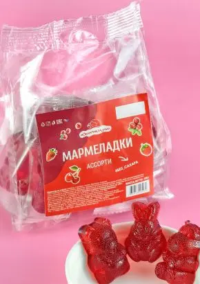Мармелад без сахара ягодное ассорти, 150г