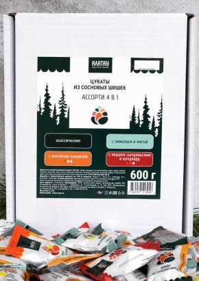 Цукаты сосновые Ассорти 4 вкуса, 600 г