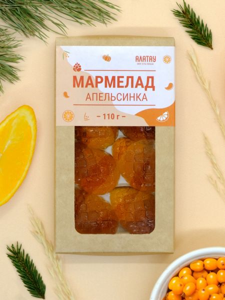 Мармелад "Апельсинка" в крафтовой коробке, 110г