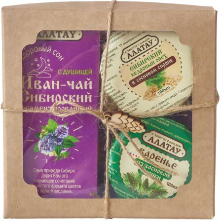 Подарочный набор "3 в 1" (Иван-чай, Кедровый орех в Сосновом сиропе, Варенье)