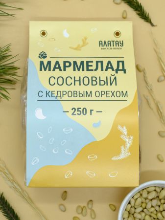 Мармелад сосновый с Кедровыми орешками, 250 гр