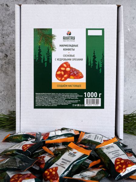 Мармелад сосновый с кедровыми орешками, 1 кг