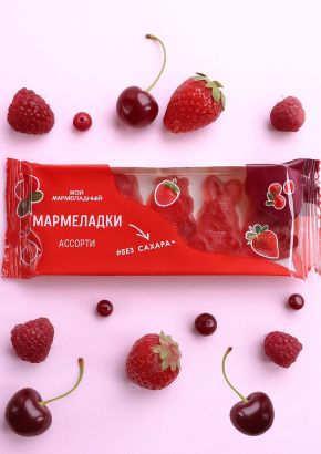 Мармелад без сахара ягодное ассорти, 60 г