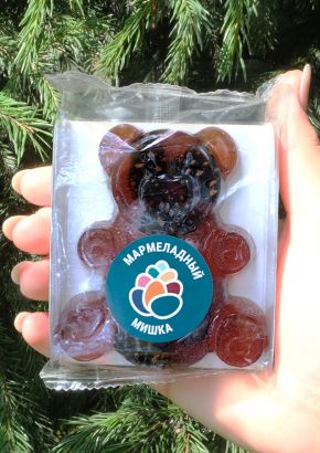 Мармелад сосновый "Мишка" на пектине с сосновой шишкой, 90 г