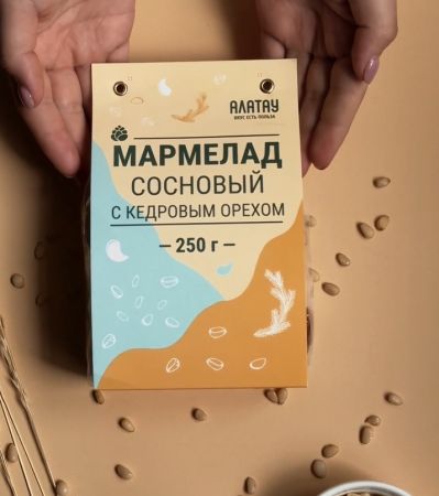 Мармелад сосновый с Кедровыми орешками, 250 гр