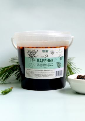 Варенье из сосновых шишек с кедровым орехом, 1 л