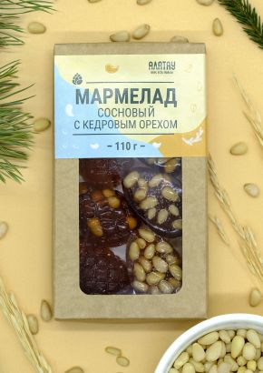 Мармелад сосновый с кедровыми орешками, 110 г