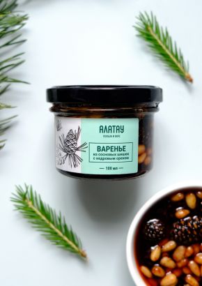 Варенье из сосновых шишек с кедровым орехом, 100 мл