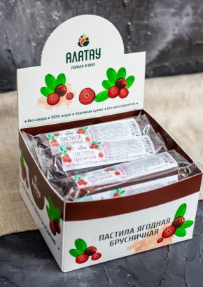 Пастила без сахара ягодная брусничная 900 г