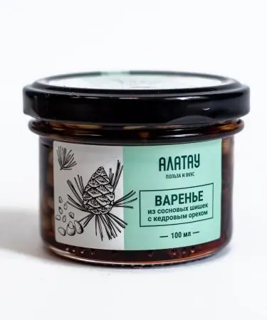 Варенье из сосновых шишек с кедровым орехом, 100 мл Варенье из сосновых шишек с кедровым орехом, 100 мл
