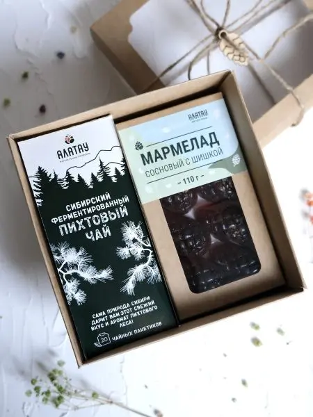 Подарочный набор «Сосновый №3» 4 в 1 (чай и мармелад) Подарочный набор «Сосновый №3» 4 в 1 (чай и мармелад)